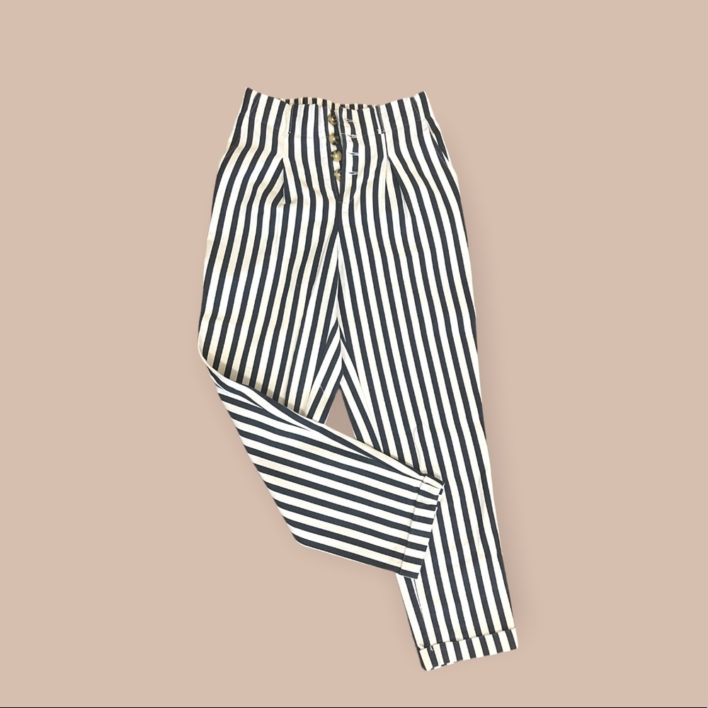 Striped Ankle Pants